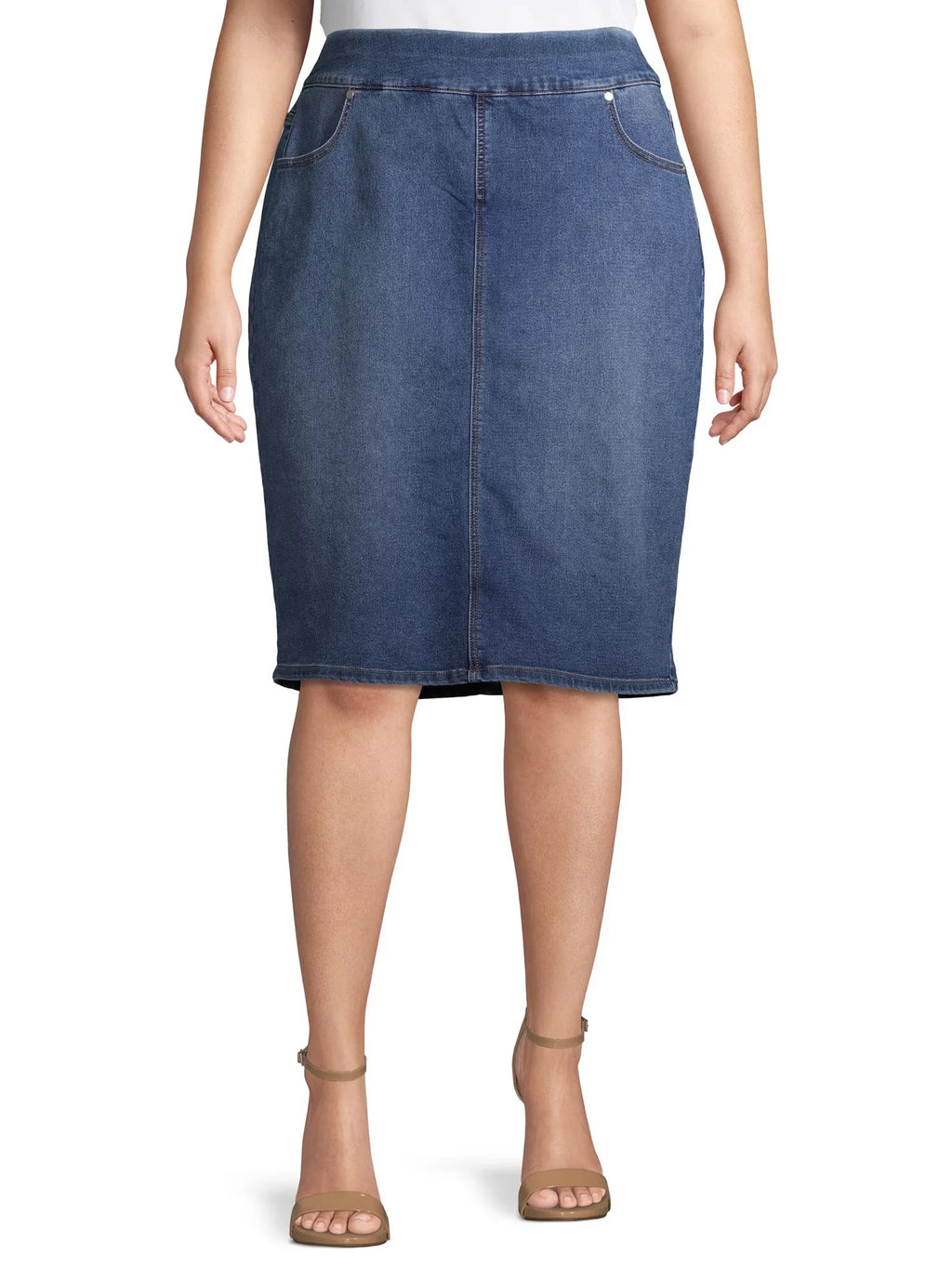 Ford Plus Pull-On Denim Women's Alivia Size Skirt