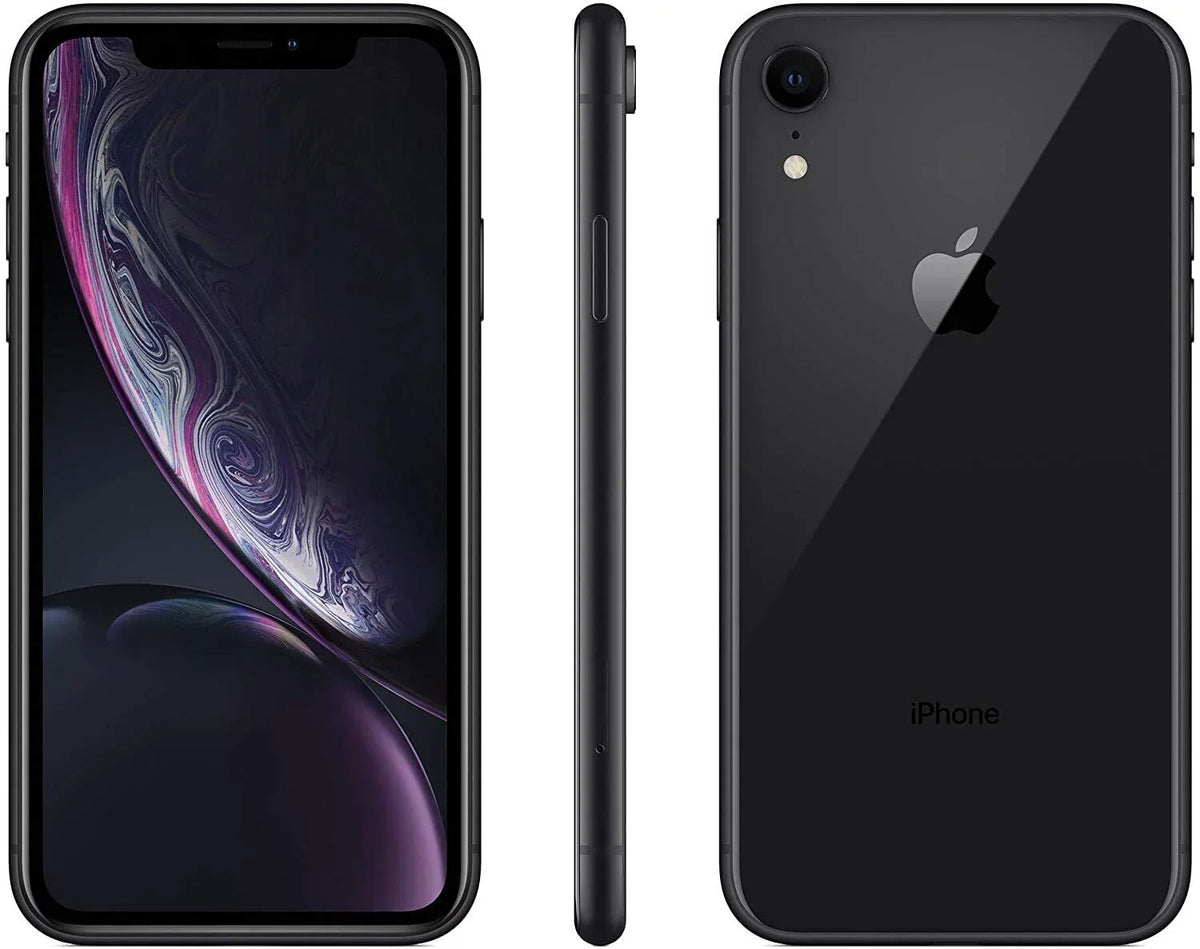 Box Gift (Fully 64GB A1984 XR (Refurbished) Unlocked) w/ iPhone Apple Restored Black