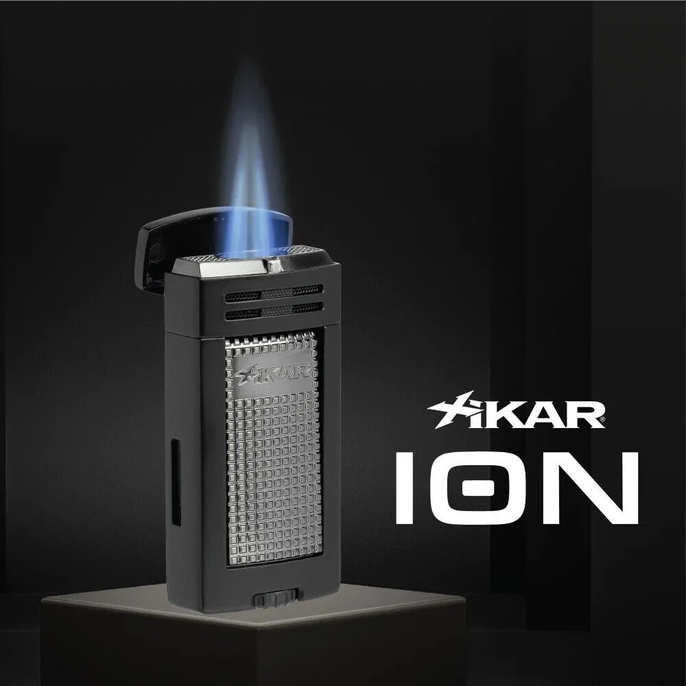 Cigar Lighter, Lifetime Flame Ion Xikar? Warranty, Black Double-Jet