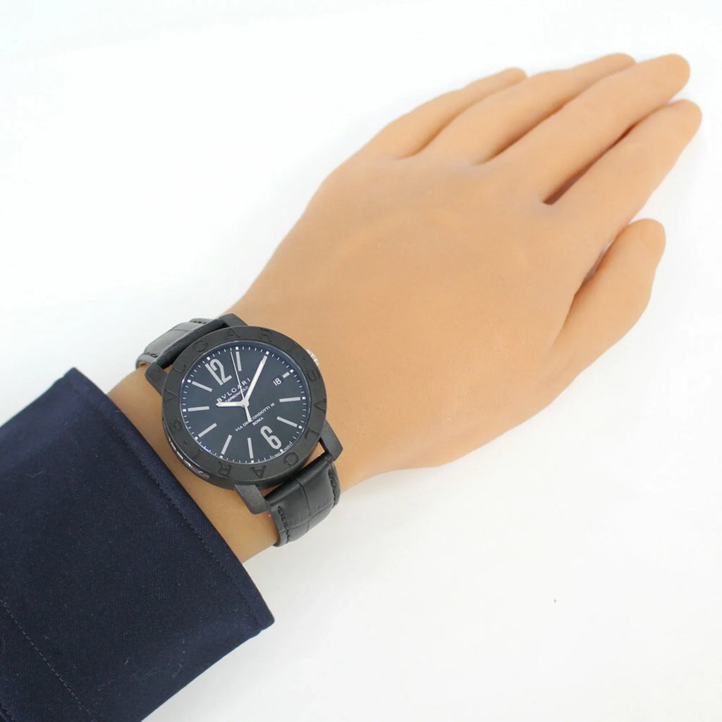 carbon men's (Good) BVLGARI BB40CL Bvlgari watch self-winding Pre-Owned