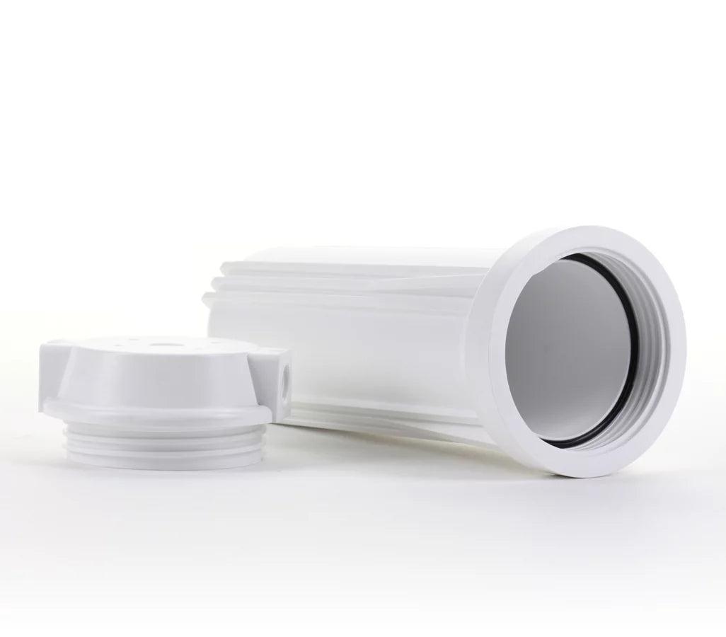 RO Hydronix with HF2-10WHWH12, Filtration 1/2" Systems, White Flat White Ports For & 10" Cap Housing