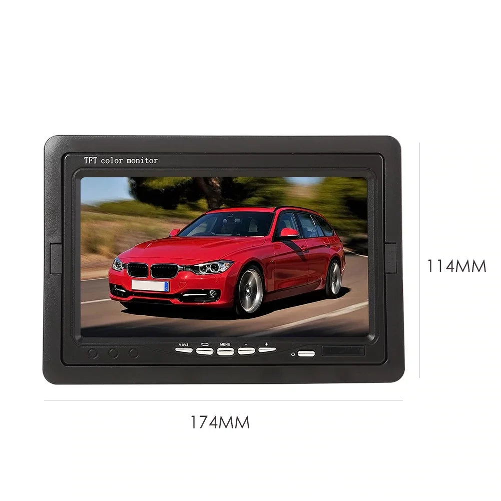 Van RV Car feet Truck for cable Car Monitor Bus parking system TFT camera IR with reverse Vision+32 7inch LCD 12V/24V Night 18 LED