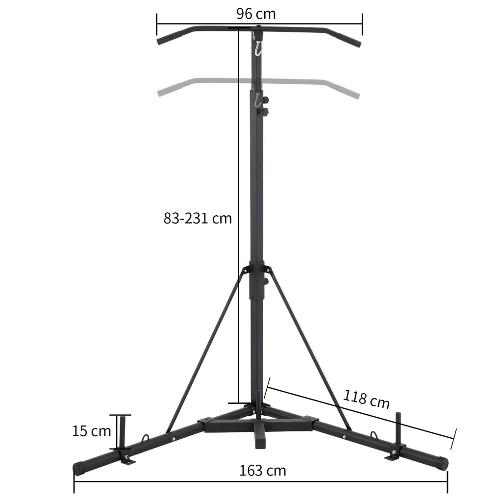Boxing Standing Stand Pull Punching & Foldable Up Bracket Free BENTISM Bar Chin Bag