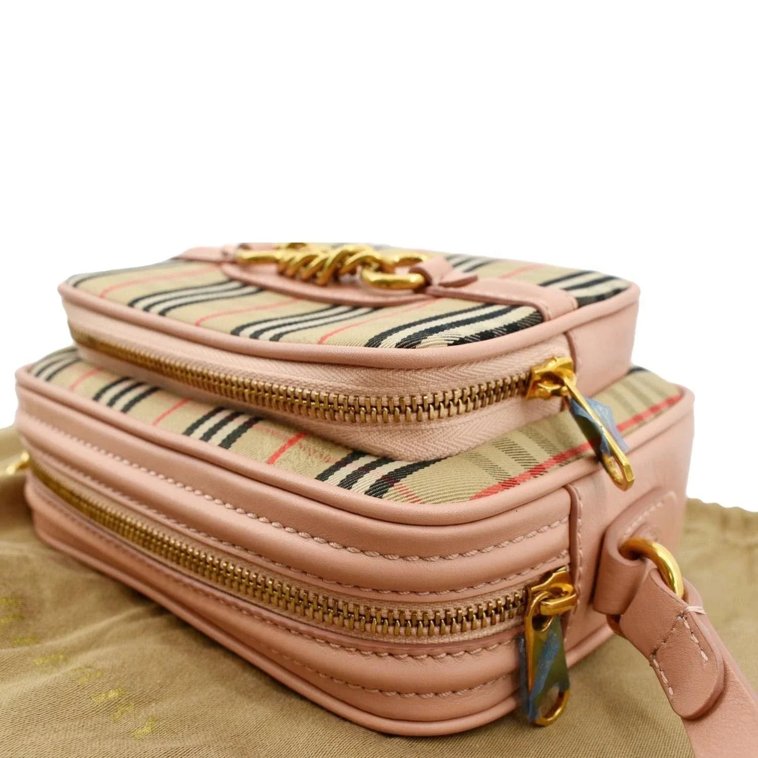 Check Light Link Pink Knight Crossbody Bag Pre-owned 1983 Camera BURBERRY
