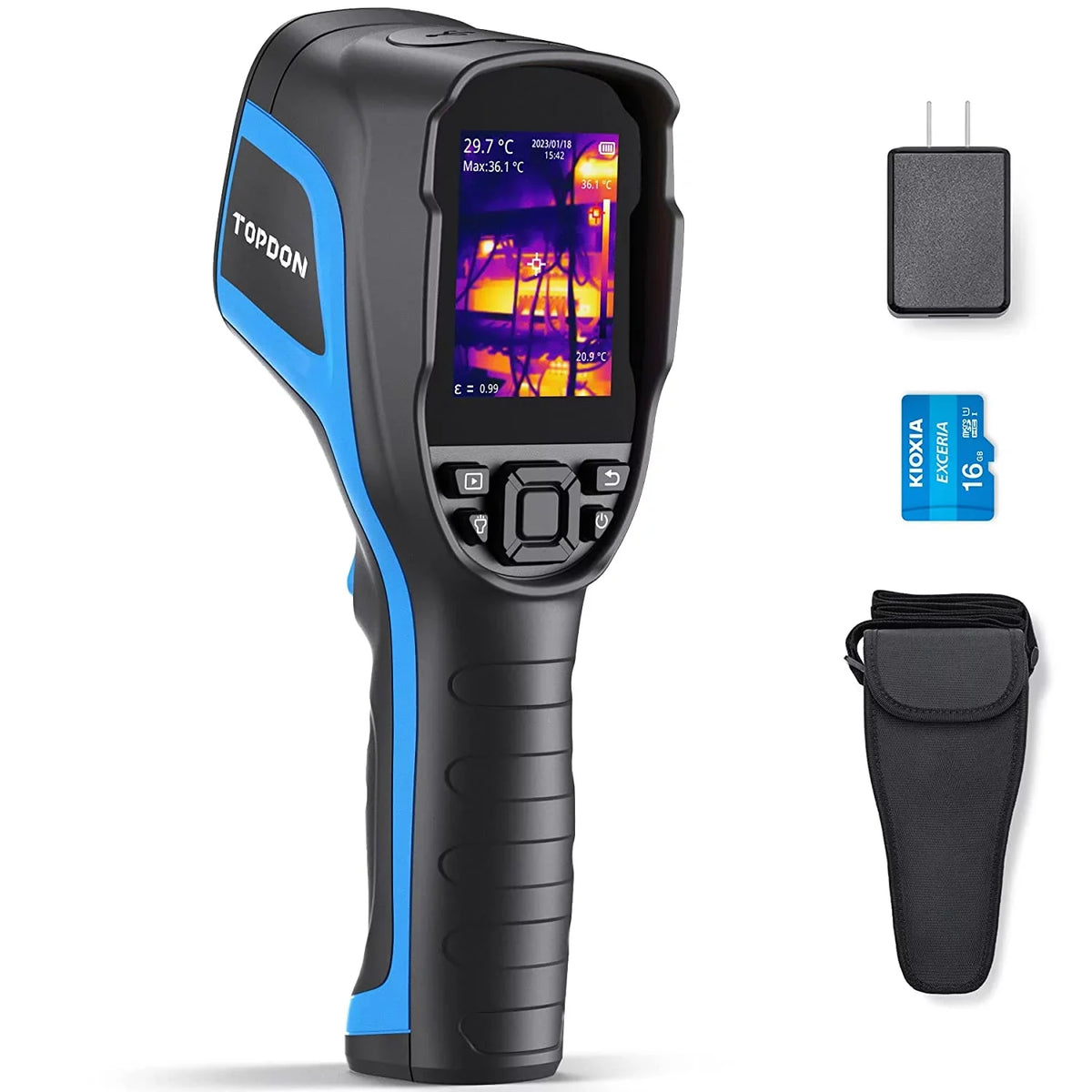 Camera High 12-Hour Handheld TC004 256 IR x Camera, 192 Imaging Camera Battery Thermal Life Thermal TOPDON Resolution Infrared