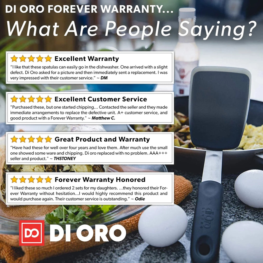 Oro Silicone Kitchen Di Chef Heat Standard Resistant Flexible Series - Spatula 600F Rubber Spatula Turner