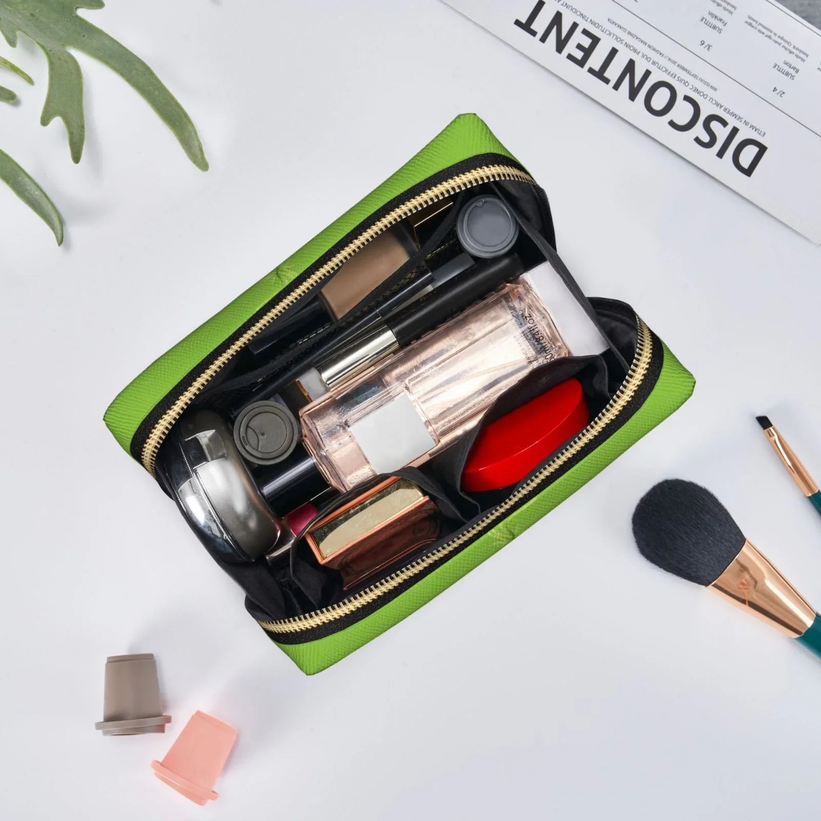 Portable Purse Organizer Toiletry Bag Bag Storage Makeup Pouch Animated Leather Travel Cosmetic Gift Grinch