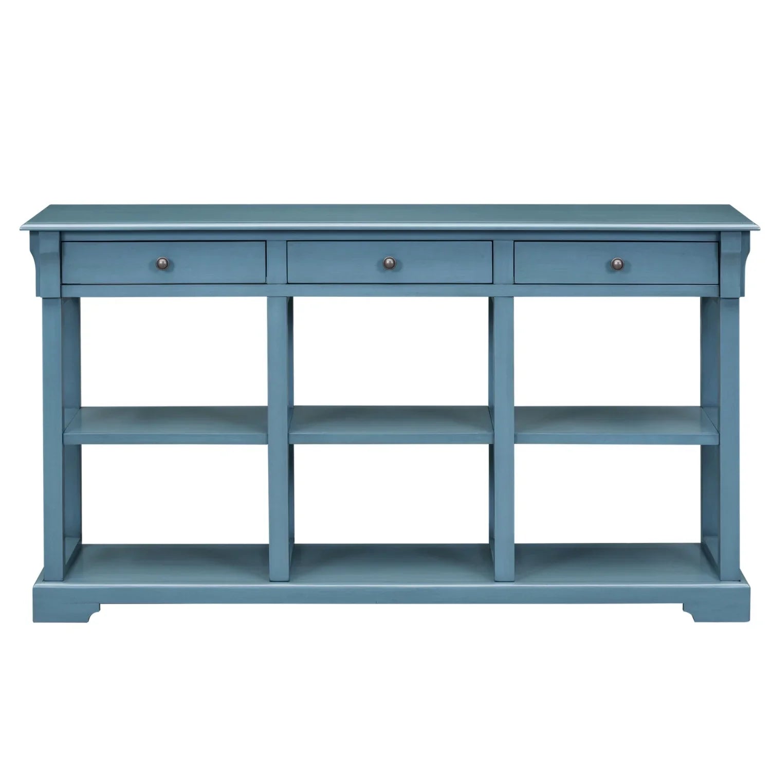 Retro (Navy OLD WF298765AAM) for Drawers Storage TREXM Console and SKU Room Shelves Table/Sideboard Open Living with Ample