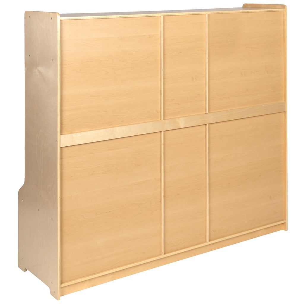 Organizer Hook-Safe, - with Locker Friendly Kid Bench, 48"L x Wooden (Natural) Design School 48"H Section Coat BizChair 5 and Storage Cubbies,