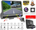 Rearview HD 4" Dual Cam G-Sensor 1080P Dash Camera Video DVR Recorder Lens Car
