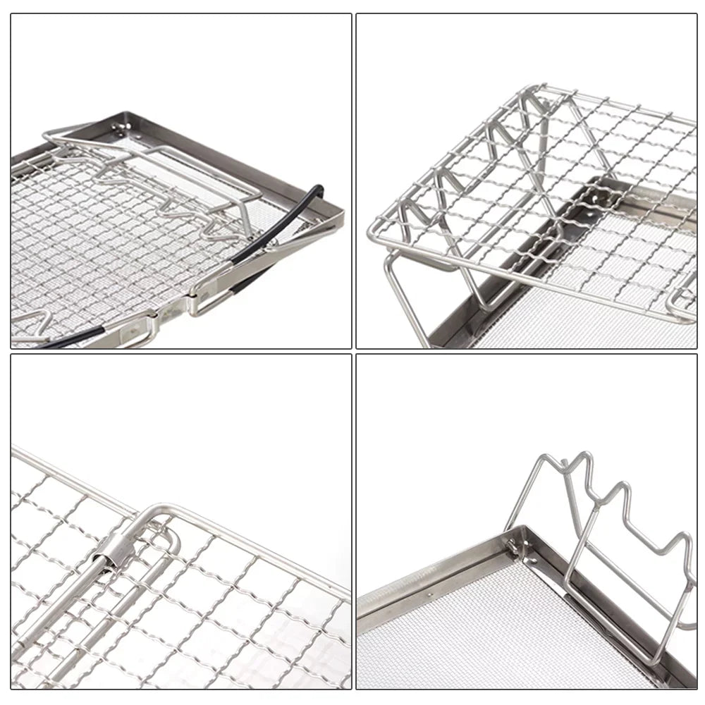 Toaster - Backpacking, and Bread Rack for Folding Camp Steel Stove Camping, Stainless Toaster Ideal Picnics