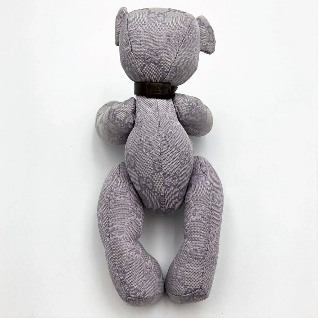 Bear (Good) Kids Canvas Brown Purple Gucci Toy Ladies Plush Pre-Owned GG Interior GUCCI x