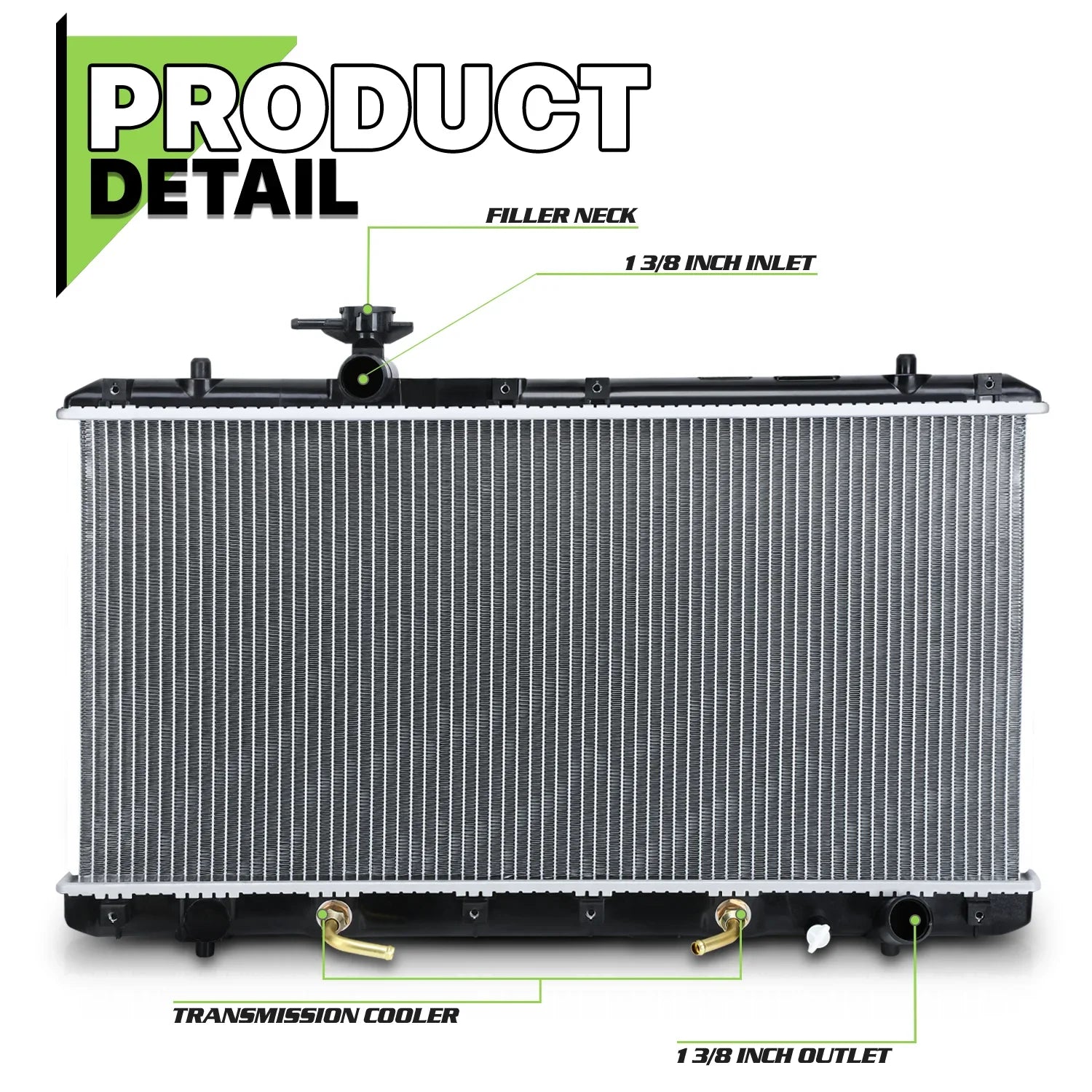 2.0L/2.3L 2451 Core OE Suzuki for Magshion Replacement AT Radiator Aluminum (2002-2007) Aerio