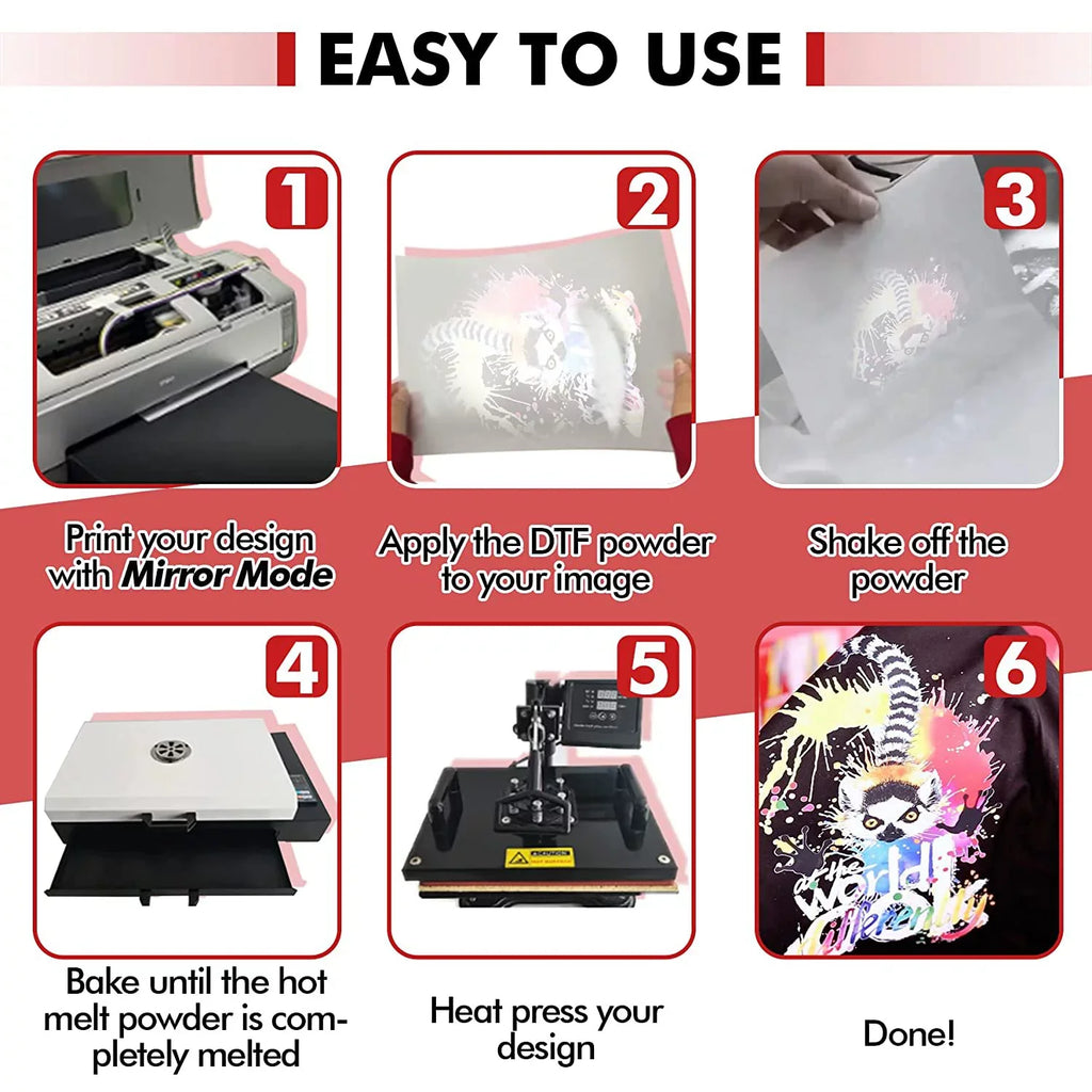 11.7"x16.5" Transfer Powder A-SUB DTF Film DTF Paper for Transfer A3 Film Clear Film Sublimation - Heat Powder DTF and and Dark/Light for Adhesive Fabrics Transfer