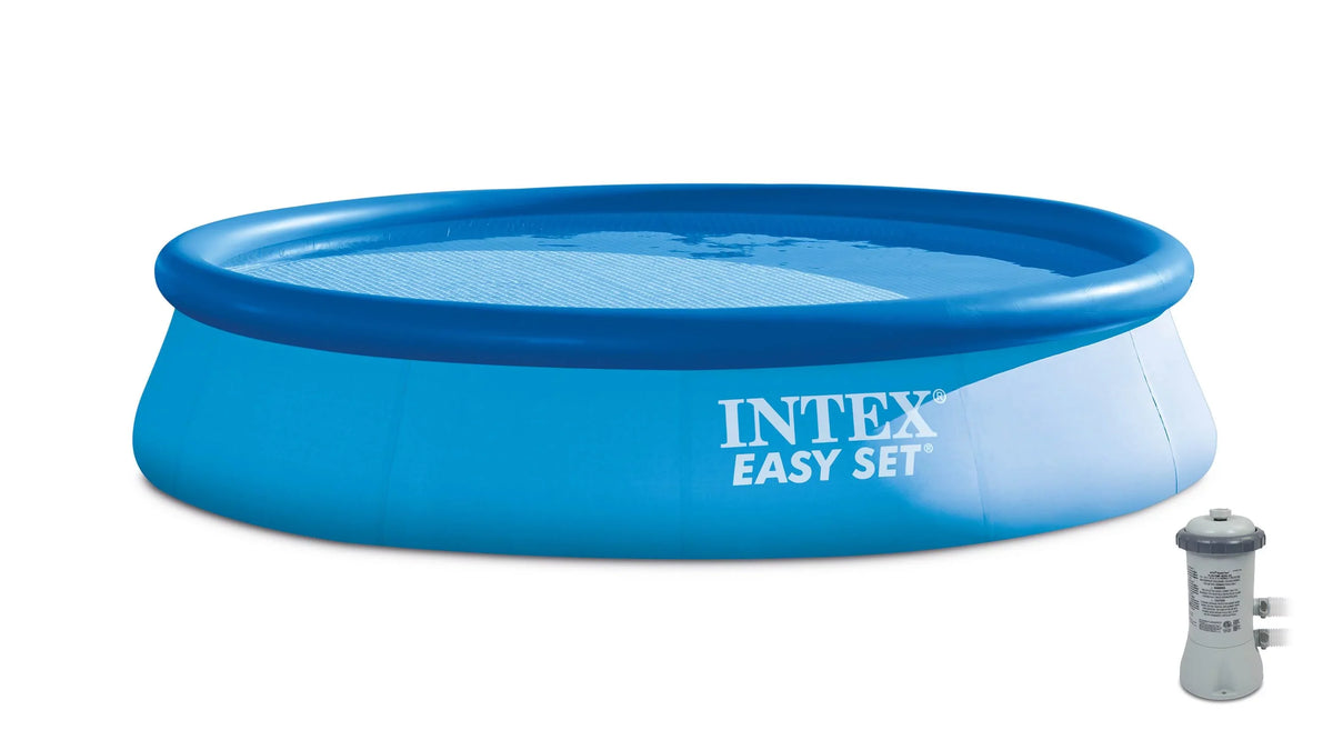 Intex Easy Set 13' Pool Inflatable Outdoor Cover with & Filter x 32" Pump