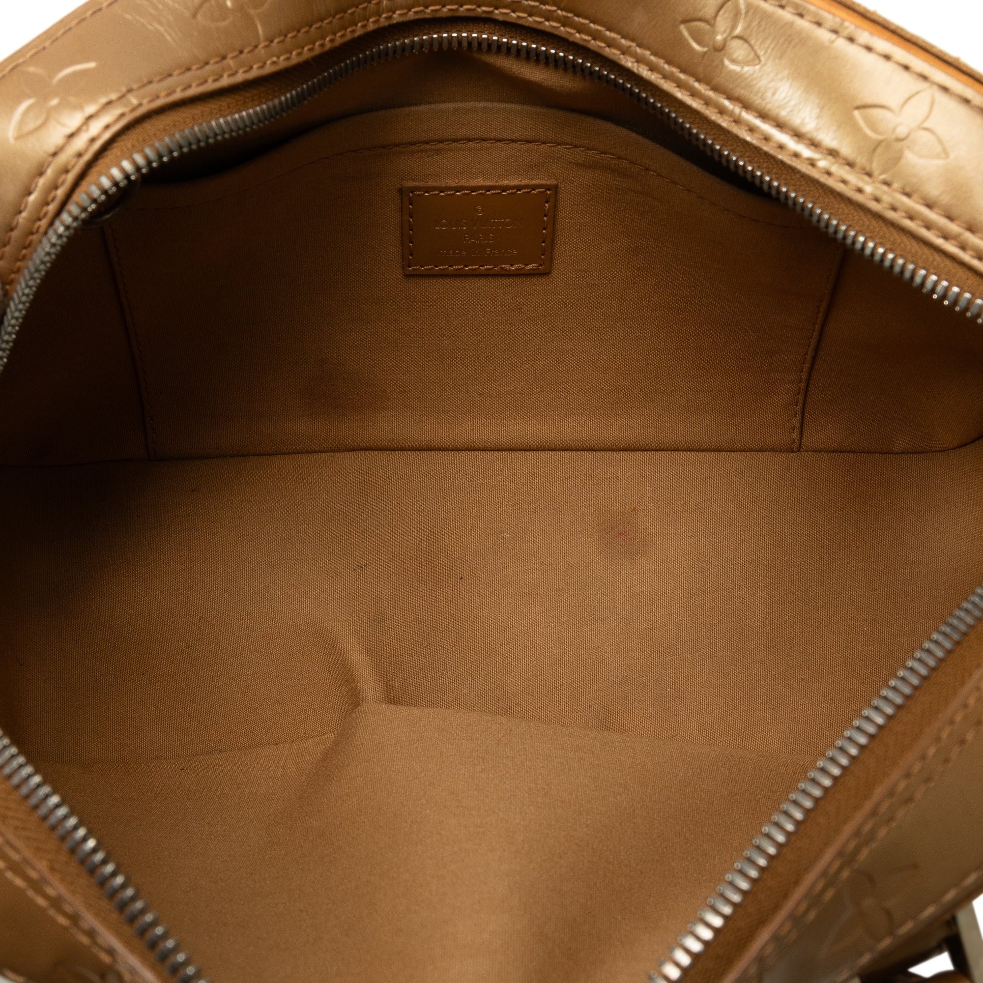Monogram Louis Unisex Calf Brown Mat (Good) HandleBag Authenticated Top Vuitton Leather Handbag Pre-Owned Shelton