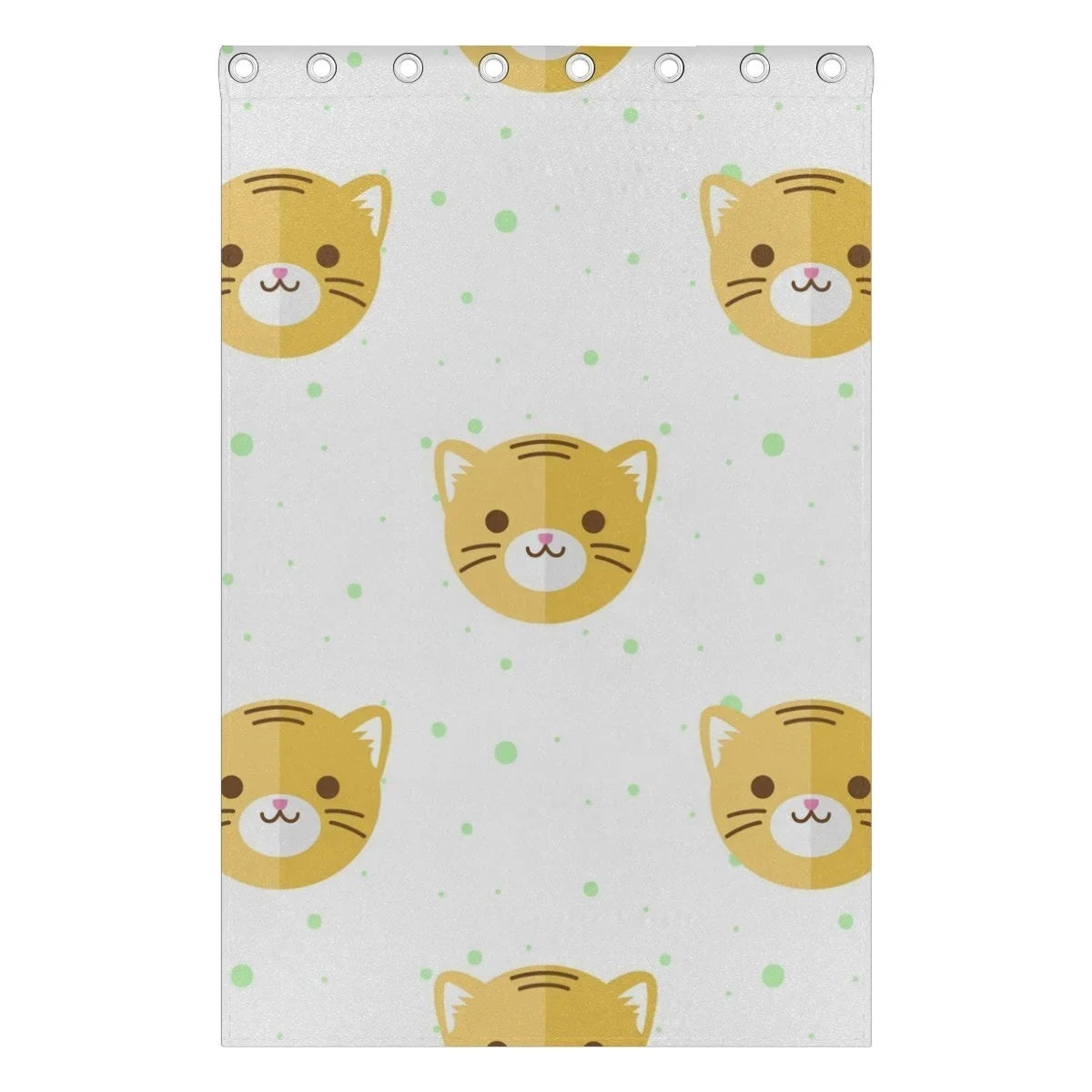 Room,2 Blackout Blind Cartoon Darkening Flat Heads Tiger Window (52Wx84L Curtain Inches) Thermal Bedroom for Curtain POPCreation Panel Curtains Pattern Living