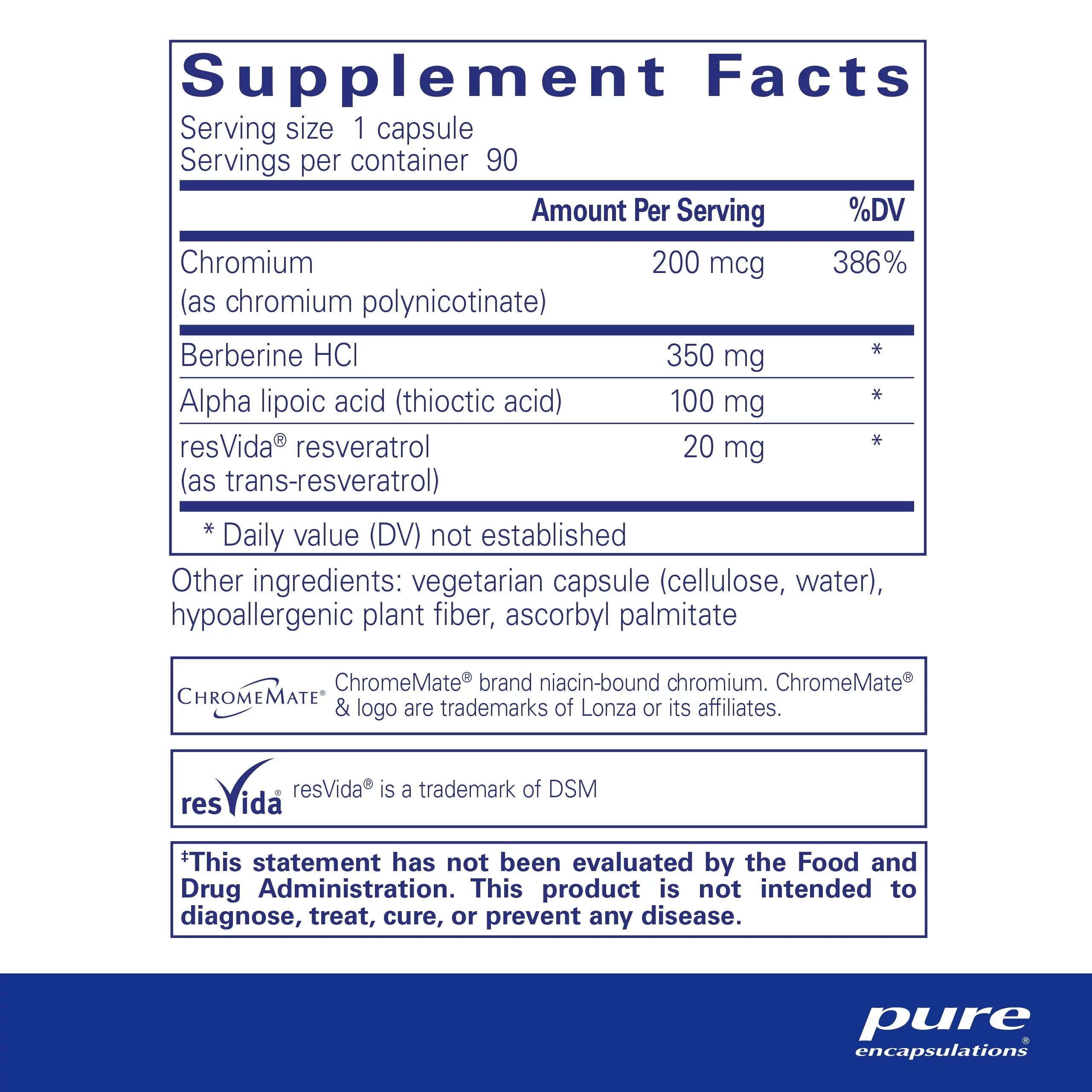 Supplement Pure Homeostasis* Metabolism, Xtra Receptor Metabolic Insulin | | Function, Encapsulations to Support Capsules Glucose and 90