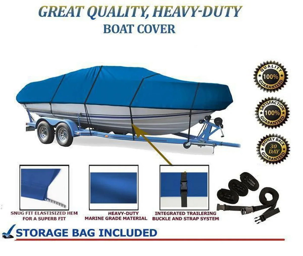 Compatible LEGEND BOAT XCALIBUR BOATS QUALITY BLUE, GREAT 2007-2014 for 16 COVER