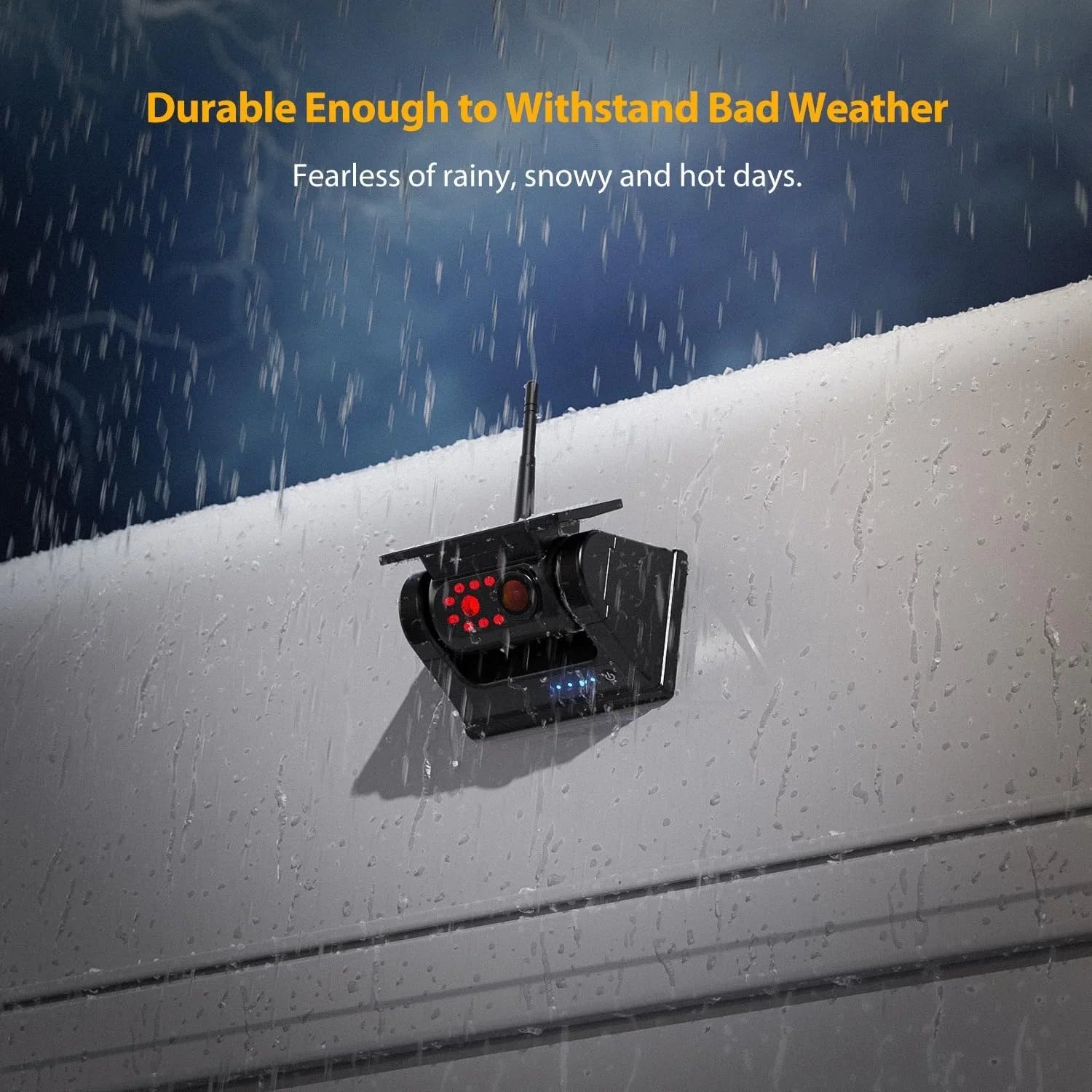 Backup 2-Min Camera Wireless CTYC5 IR Monitor Waterproof No Solar Magnetic 1080P Camera Installation 5''HD xRoose Rear Night View Vision Drilling