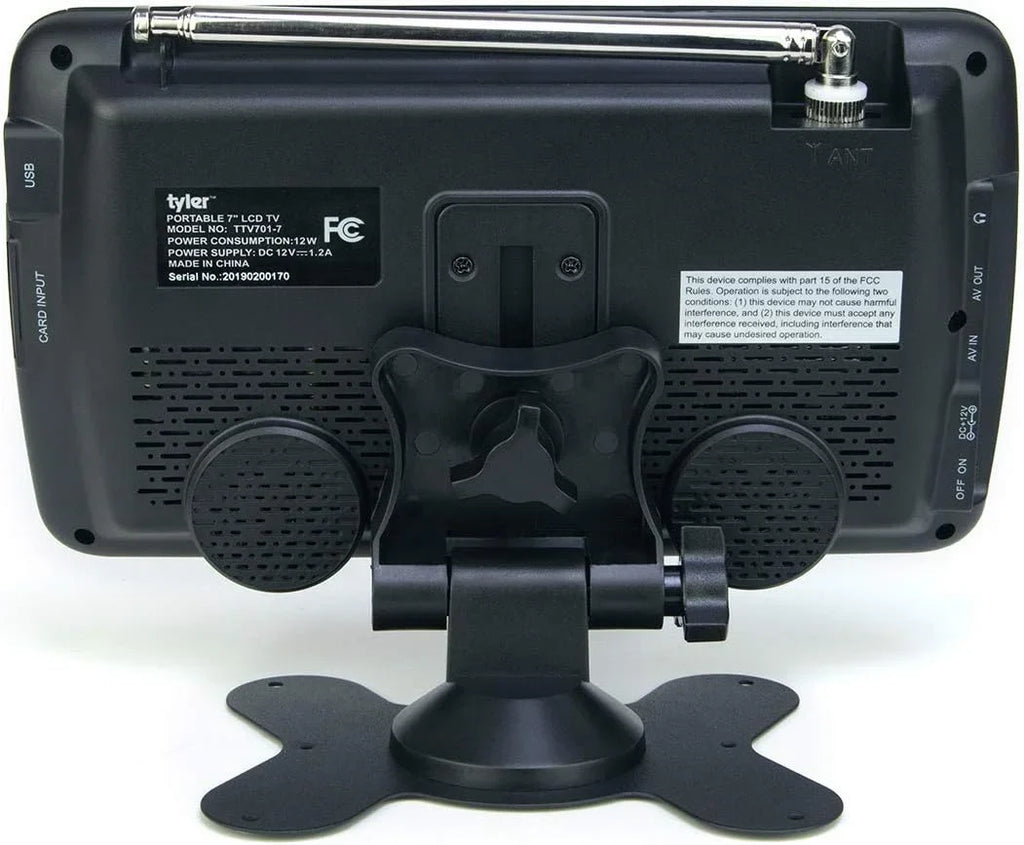 Control Stand Kids For Small Portable Battery Monitor Wireless Tyler Travel In Capability Built Powered Input, USB, Car Remote AC/DC, TV LCD Rechargeable HD-TV, 7" HDMI (Refurbished)