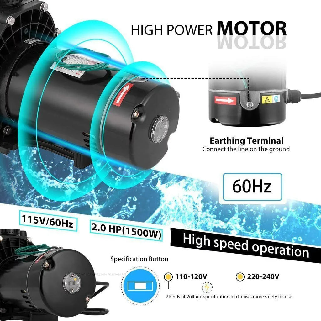 Denest Swimming Above Hbp1500¢¢ Inground/ 2.0hp Pump Ground Strainer 1500w with and Basket Pool Connectors