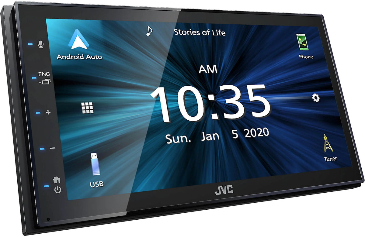 Holder KW-M56BT Multimedia Monitor+Absolute CAM600 Digital Rearview Magnet 6.75" w/ Receiver Phone Camera & JVC fixed Touchscreen