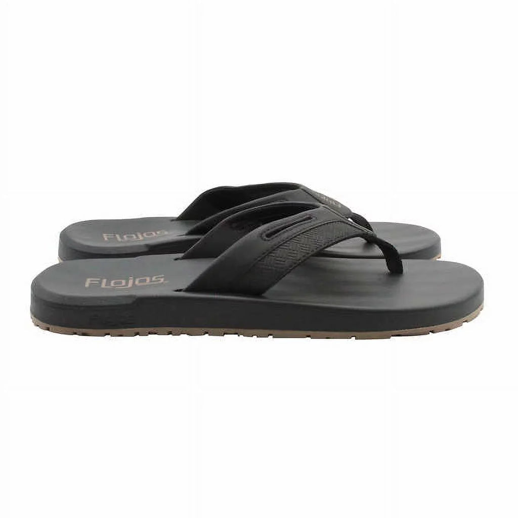 Flip 9, Flop Flojos Black-Tan Sandals, Men's Size