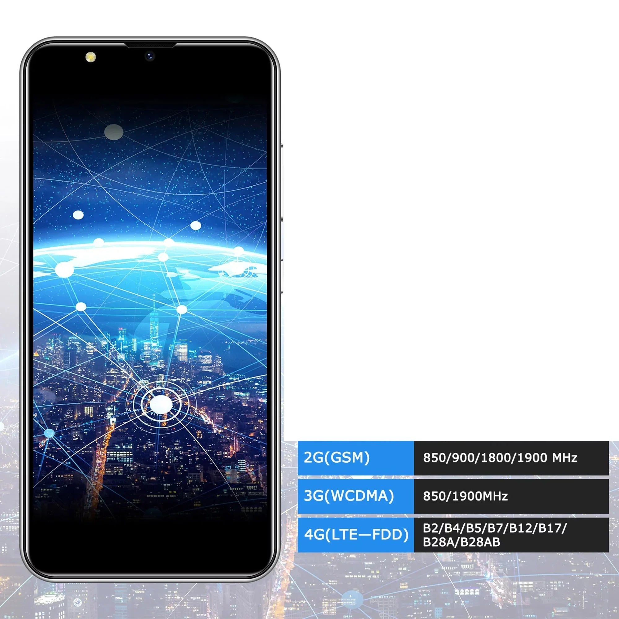 OS GB 5 Face Smartphones ing Refurbished Inch 2 10.0 Megapixels Cell XGODY-V40 Xgody Blue (MP) 4G Phones V40 6.1 Android