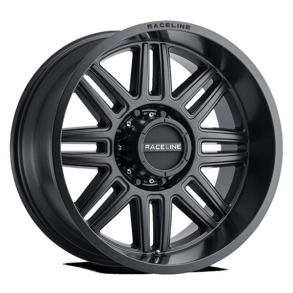 Wheel, Cast BLACK SATIN Aluminum Raceline 16" 16X8 948B-SPLIT 0mm 5X114.3 SPLIT