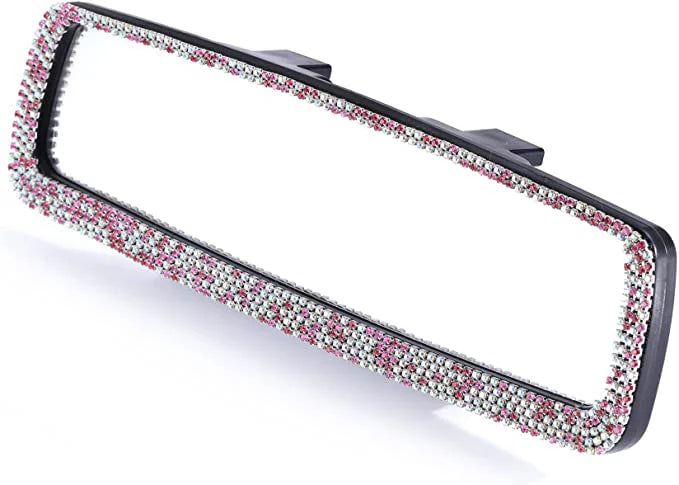 Car View Rear Rearview and Tee Women Car Decorations Glass, Accessories Car Mirror Interior Mirror, Bling with HD Bling Bling for