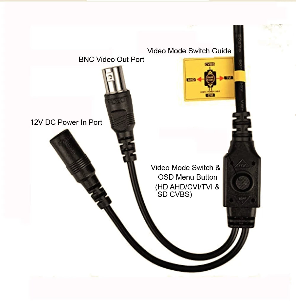 Security OSD Variable Image 2.8-12mm 1(TVI, Focus Sensor CVBS) True Full-HD Camera AHD, CVI, IN In/Outdoor WDR (Charcoal) Camera IR Lens STARVIS Dome 2.4Megapixel SONY 101AV 4 1080P