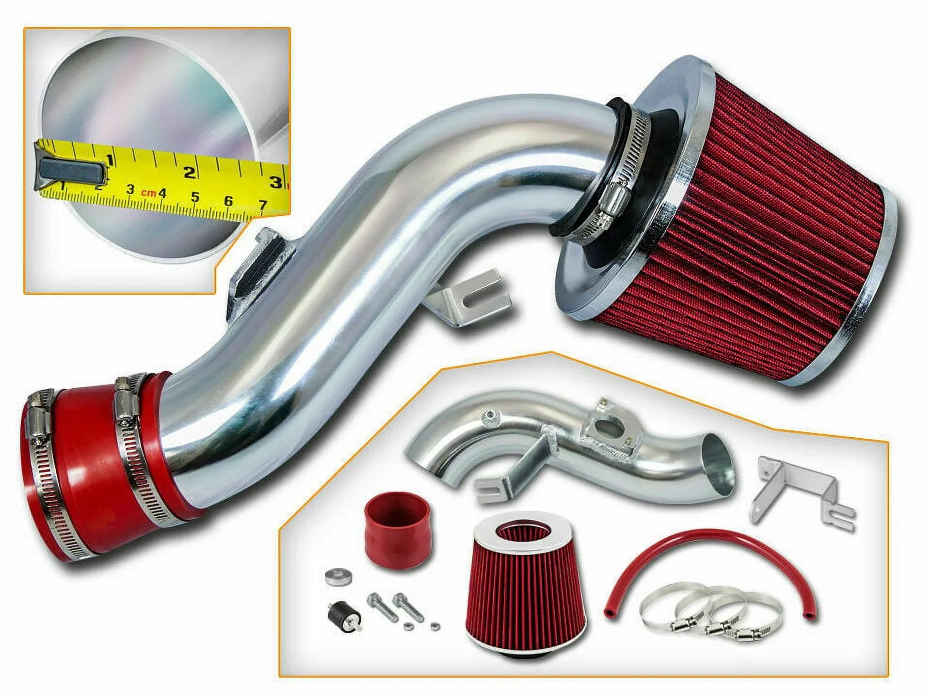 '+ Kit Racing Toyota 02-08 Air Short RED Intake Ram Matrix Compatible Rtunes For Filter XRS Combo