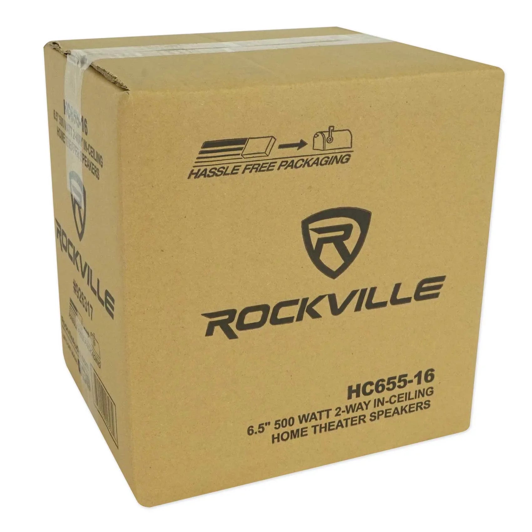 Ceiling Receiver+(8) LED Tube Theater Speakers Rockville Amp/Home 6.5" White