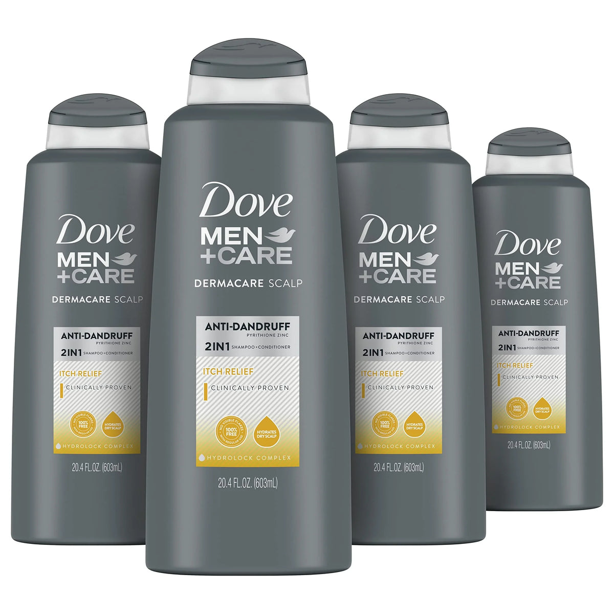 Itch Men 2-In-1 Complex Scalp Hydrolock And Conditioner Hair 4 Dry Shampoo Oz For Count With Anti-Dandruff Dove 20.4 + Care Care Relief