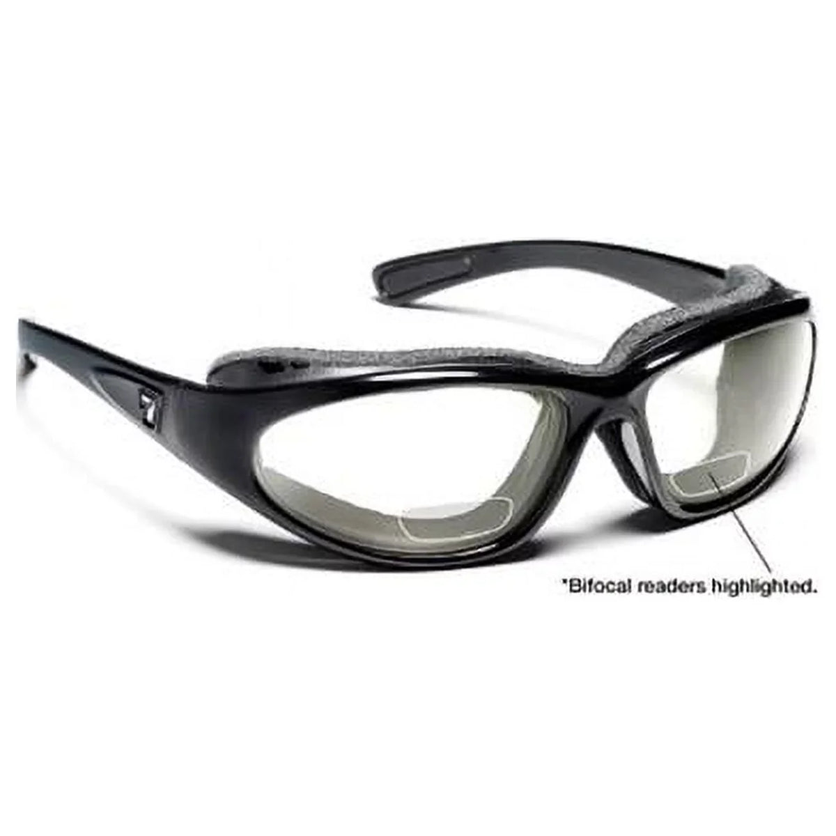 7eye Reader 140640B Sharp 1.50 Dark Medium - Large Plus Sunglasses- Tortoise View Extra Bora & Clear