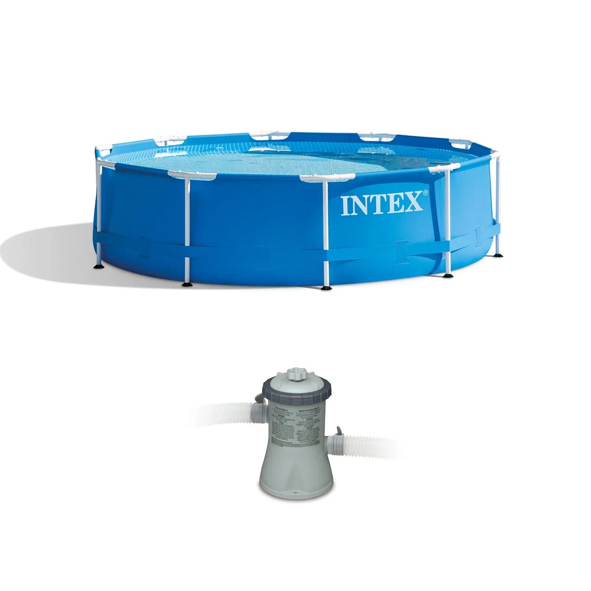 330 Above x Filter Pool Ground GPH Foot Round Intex + Frame Pump Metal 10 2.5