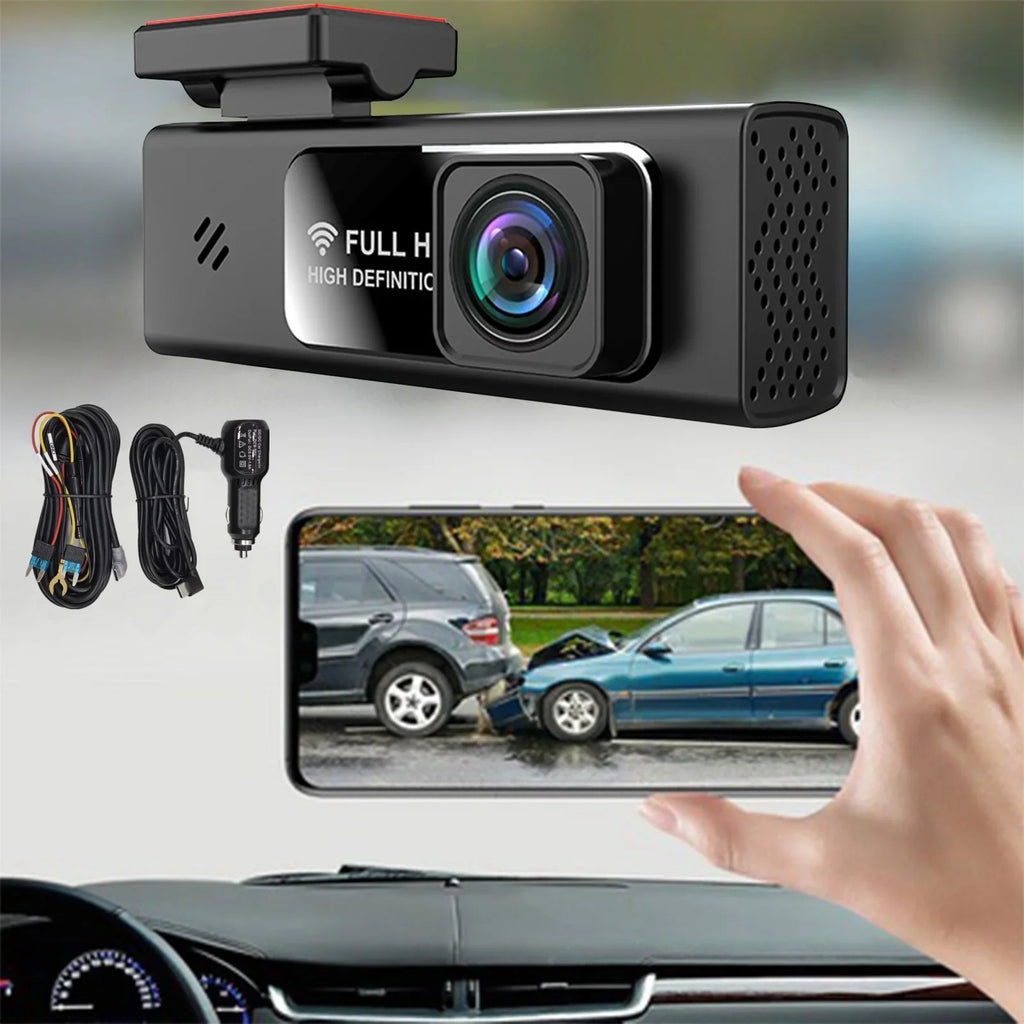 Hours for Built-in G-Sensor, Control App Loop WDR, Vision, Cam Cam Full Wi-Fi and & Rear Powerful Cars 1080P Smart Recording, Car, 24 Dash Night HD Built-in Front Clearance, Dash Monitor, Parking