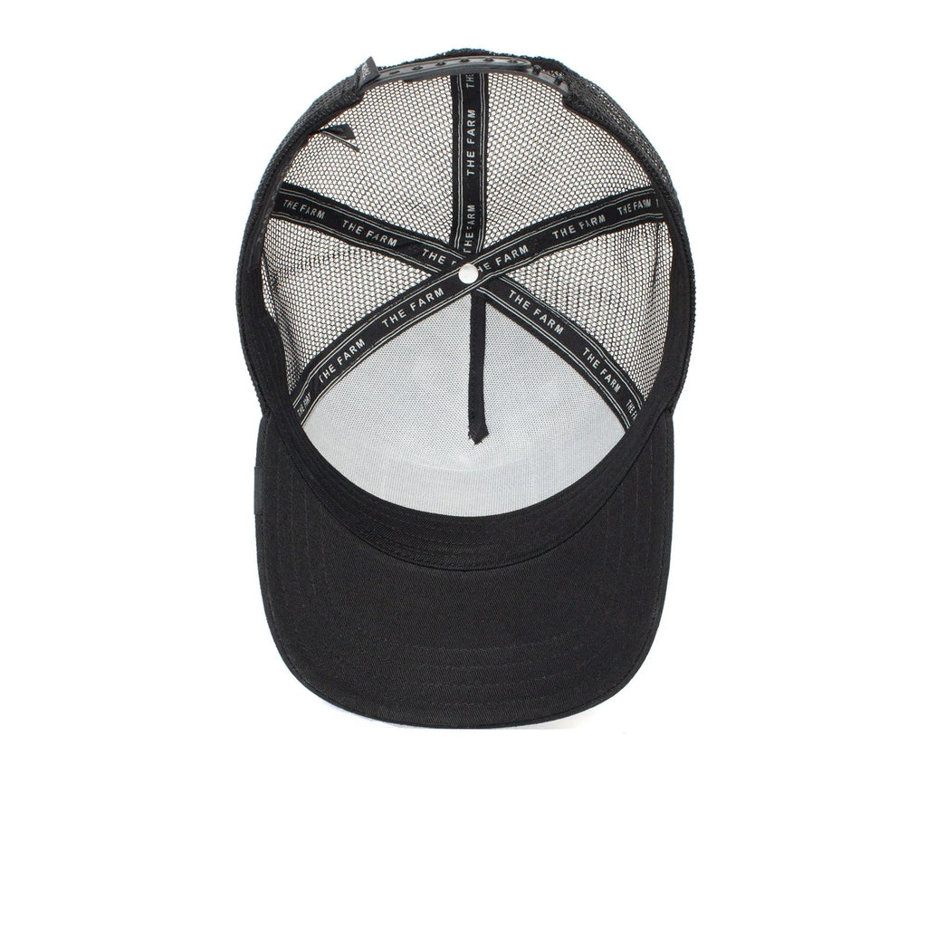 Black Snapback Hat, Unisex The Farm Trucker Original Adjustable Goorin Tiger), (White Bros. One Size
