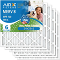 Comparable 5 Electrostatic HVAC 24x25x1 WICKED AC 8 Filters Furnace Air 6 Conditioner MERV by Pack Filter FPR Air FILTERS Pleated Filter USA 700 to MPR CLEAN Made 24x25x1 & AIR. Premium AIRX