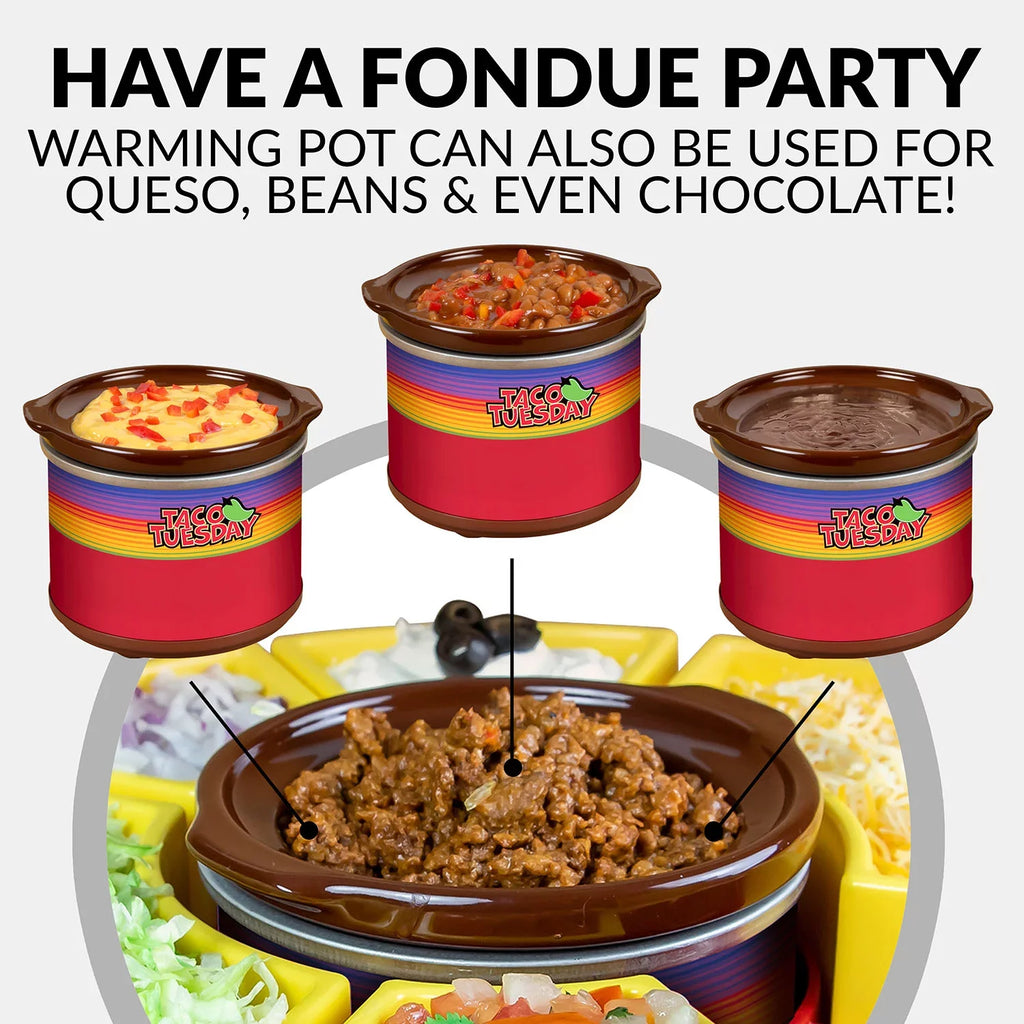 Tuesday Susan Taco Warming Includes Taco Pot, 4 Holders Lazy Taco TTLSTB10 20-Oz. Bar with