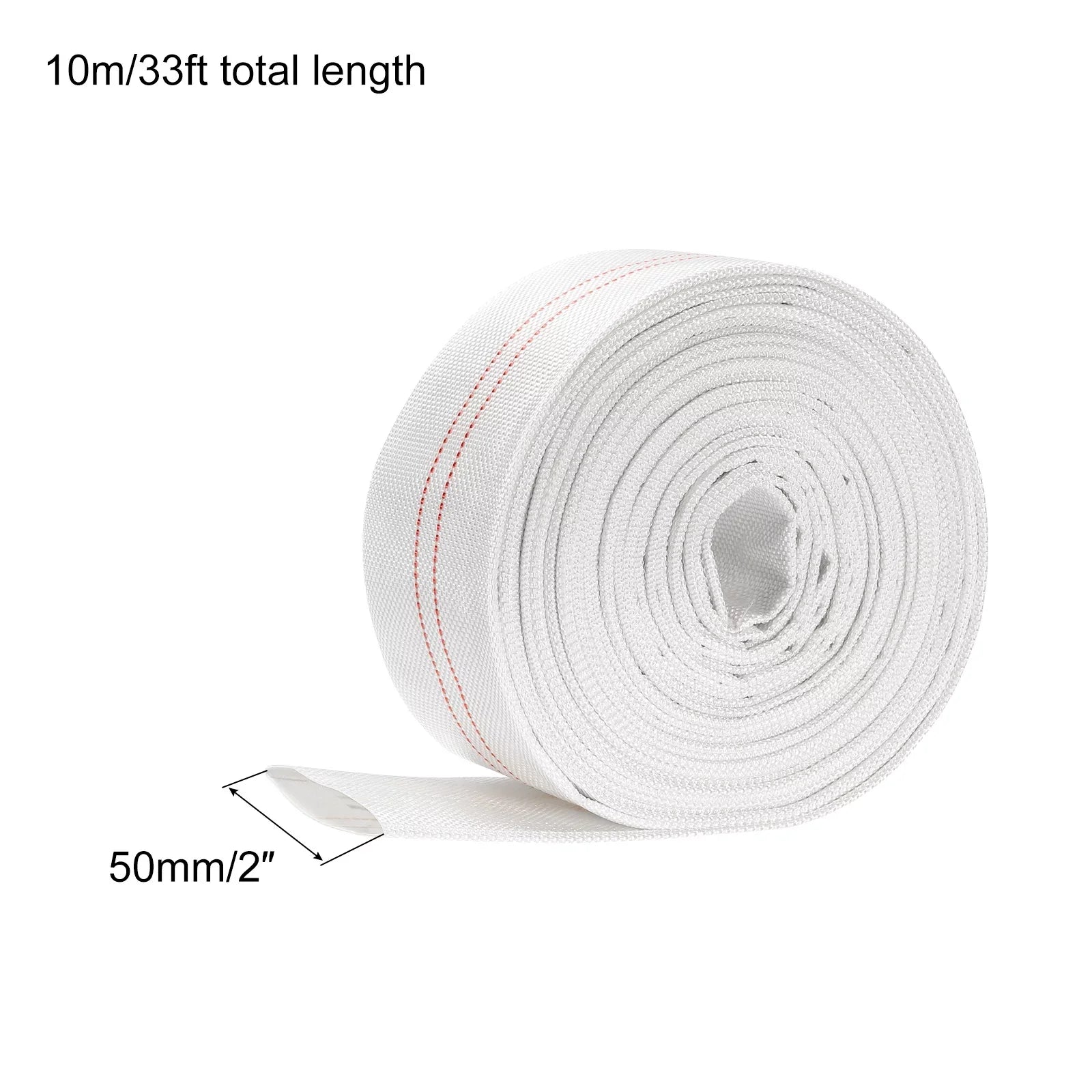 33ft Flat ID Lightweight for Hose Hose Lay Discharge Swimming Pool Reinforced Backwash PVC 2"