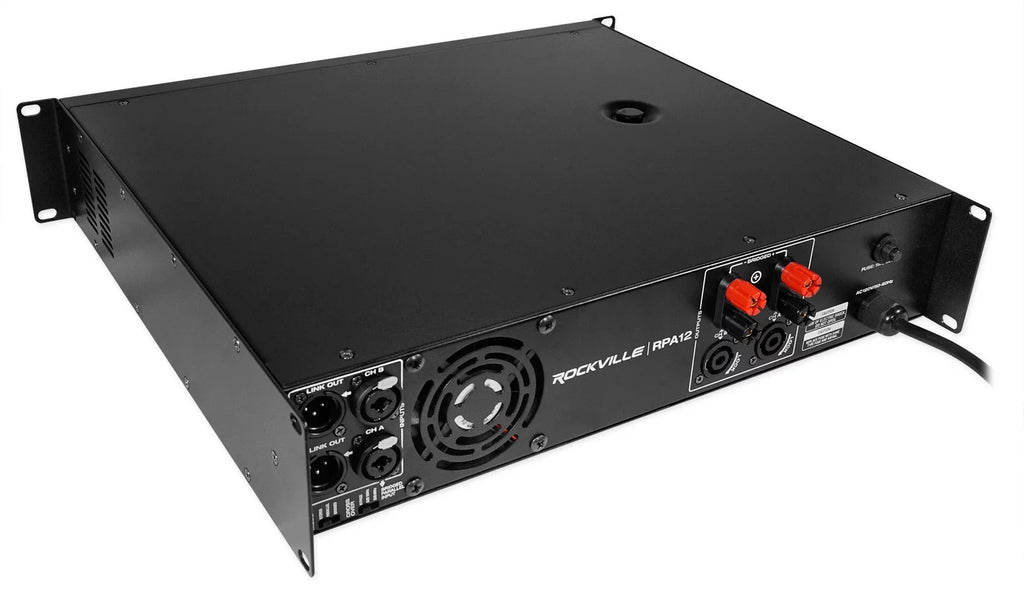 2-Channel Subwoofer Pro PA Rockville 18" DJ Sub+5000w SBG1188 Amplifier+Cable