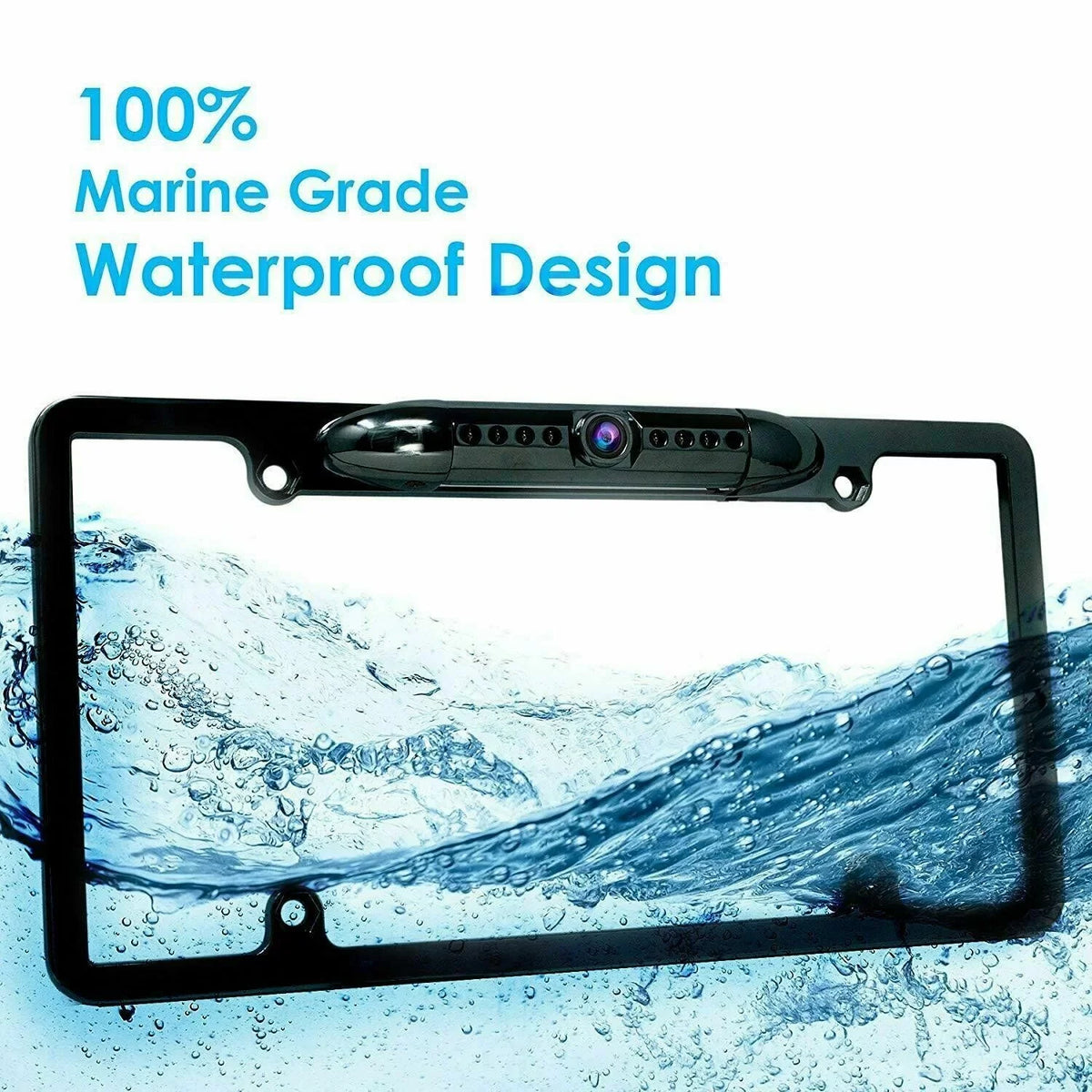Plate Backup Angle Waterproof Night HD Vision Wide License 12x Rear View Bundle Camera