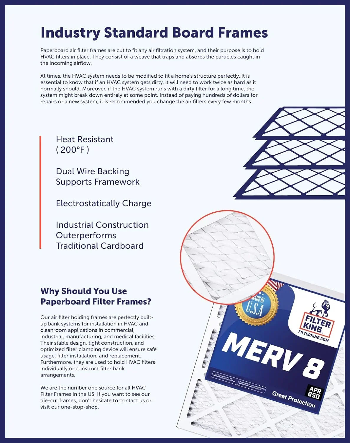| IN King 8 MERV A/C HVAC | USA Filter 38x43.5x1 .75" | Pleated Air 43.5 4-PACK 38 Filter MADE Actual x Size: | x Filters Furnace