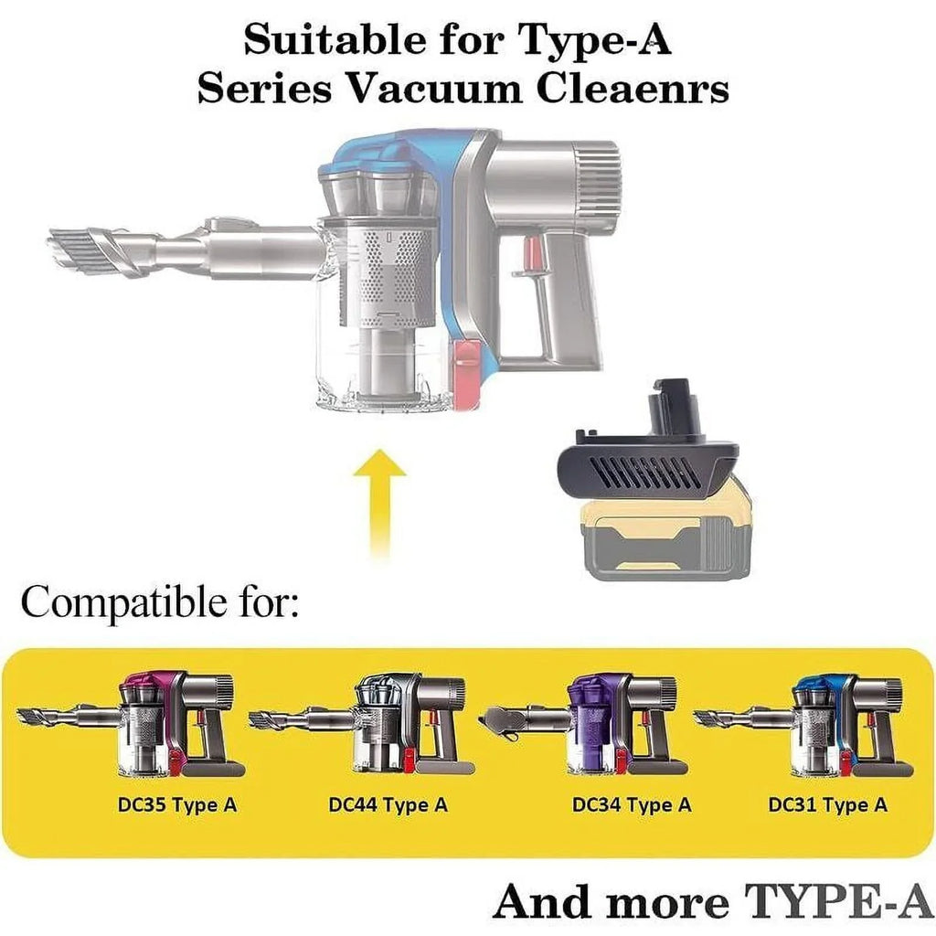 DC34 Vacuum Dyson DCB200 Adapter Cleaner For DCB205 to 20V A) DC35 Battery DC31 tools DCD771C2 Convert for DCB180 DCD985B Dewalt Animal DC44(Type