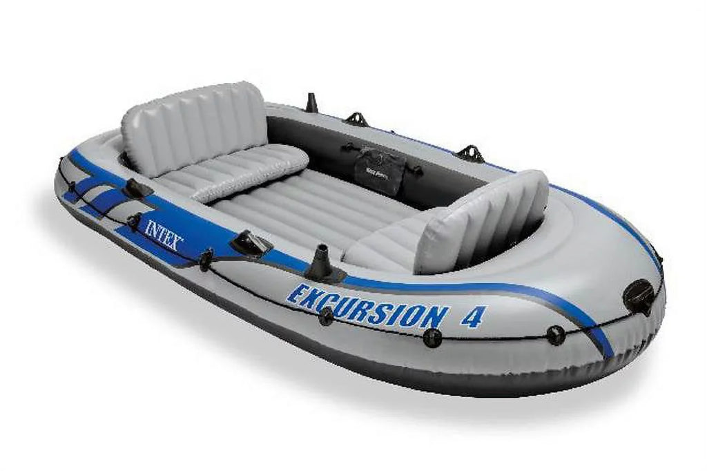 Excursion Pump Pack) (2 Person Intex Rafting 4 w/ Inflatable & Oars Boat Fishing