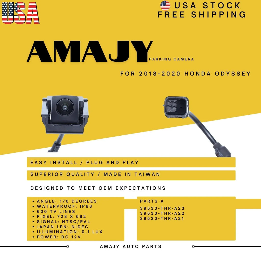 Odyssey 18-20 Backup Camera Honda for Replaces 39530-THR-A23 39530-THR-A21 39530-THR-A22