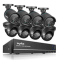 Full 1080N P2P and -No (8) DVR Weatherproof IP66 QR Vision Night CCTV Camera Scan Access Cameras, HDD Code 720P Technology/E-Cloud Service, SANNCE System Surveillance Remote Security , 8CH
