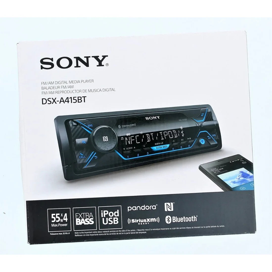 USB DIN Front Receiver Car Bluetooth & Auxiliary with Single Sony NEW In-Dash Digital DSX-A415BT 3.5 Media Inputs Stereo